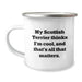Funny Scottish Terrier Dog Camping Mug Gifts from Men to Friends on Valentine's - 'My Scottish Terrier Thinks I'm Cool, And That's All That Matters.' - Image 1