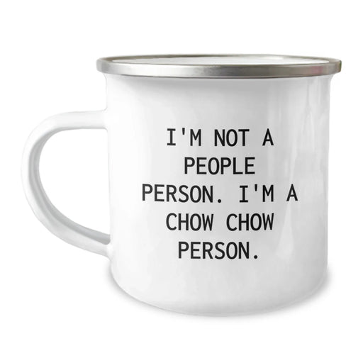 Chow Chow Dog Lover's Camping Mug, Funny Quote, Gifts for Men from Friends, Family, or Coworkers on Birthday - Image 1