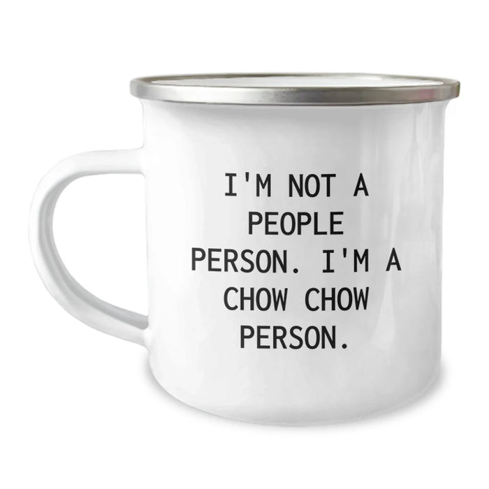 Chow Chow Dog Lover's Camping Mug, Funny Quote, Gifts for Men from Friends, Family, or Coworkers on Birthday - Image 1
