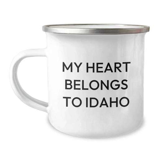 Funny Idaho Gift for Camping Lovers, My Heart Belongs To Idaho, Unique Birthday Unique Gifts from Friends to Family - Image 1