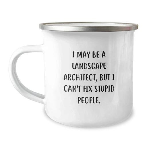 Funny Landscape Architect Christmas Unique Gifts from Friends for Landscape Architect Men Stainless Steel Camping Mug - Image 1