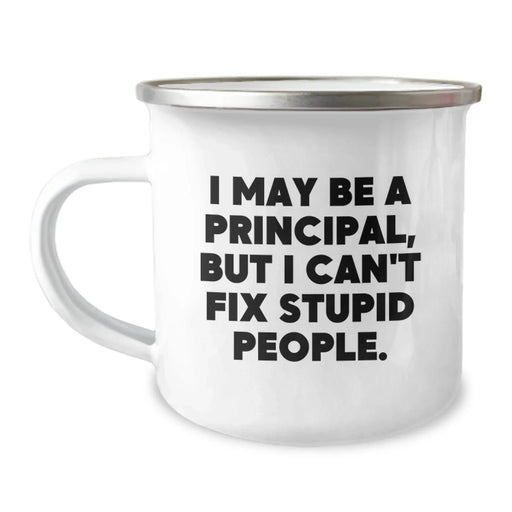 Funny Quote Principal Camping Mug Gifts for Men from Family at Christmas Time - Principal Mug for Teachers, Funny School Principal Mug, Principal Gift Ideas - Image 1