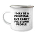 Funny Quote Principal Camping Mug Gifts for Men from Family at Christmas Time - Principal Mug for Teachers, Funny School Principal Mug, Principal Gift Ideas - Image 1