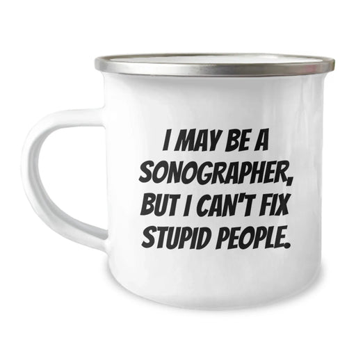 Funny Sonographer Gifts for Men - Christmas Unique Gifts from Friends - Sonographer Insult Humor Camping Mug - Image 1