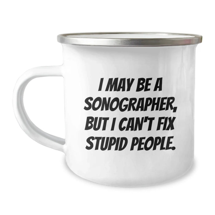 Funny Sonographer Gifts for Men - Christmas Unique Gifts from Friends - Sonographer Insult Humor Camping Mug - Image 1