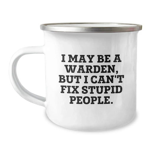 Fun Warden Camping Mug Gifts from Friends to Warden Men, Funny Christmas Unique Gifts - Image 1