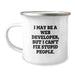 Funny Web Developer Gifts from Friends to Coworkers - I May Be A Web Developer, But I Can't Fix Stupid People. 12 oz Stainless Steel Camping Mug for Christmas Unique Gifts - Image 1
