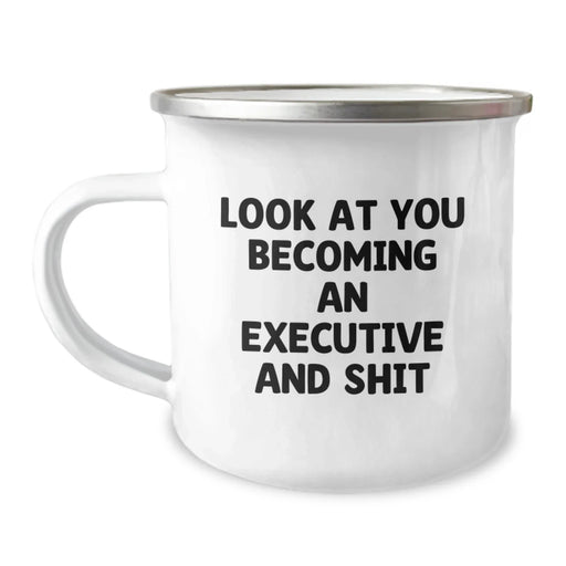 Executive Camping Mug, Funny Quote, Gifts for Him or Her, Birthday Unique Presents from Friends or Family - Image 1