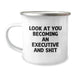 Executive Camping Mug, Funny Quote, Gifts for Him or Her, Birthday Unique Presents from Friends or Family - Image 1