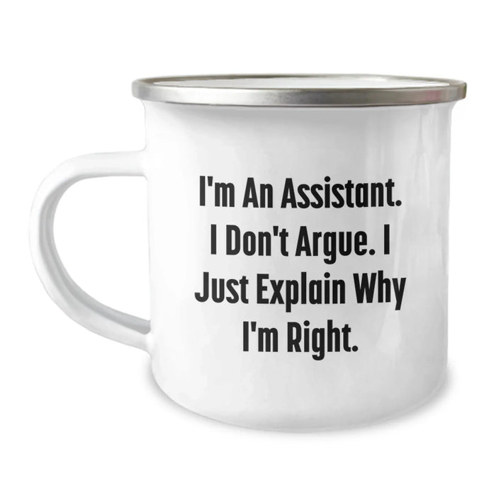 Funny Assistant Gifts from Friends or Family for Assistant, Christmas Unique Mugs for Assistant, Camping Mug with Funny Quote - Image 1