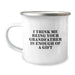 Funny Grandfather Gifts for Him - I Think Me Being Your Grandfather Is Enough Of A Gift, Camping Mug for Birthday, Gifts from Family to Grandfather - Image 1