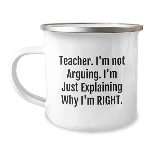 Funny Teacher Gifts from Men, Unique Camping Mugs for Teachers, Christmas Memorable Presents for Teacher - Image 1