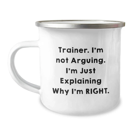 Funny Trainer Gifts from Men, Valentine's Unique Gifts for Trainers, Camping Mug - Image 1