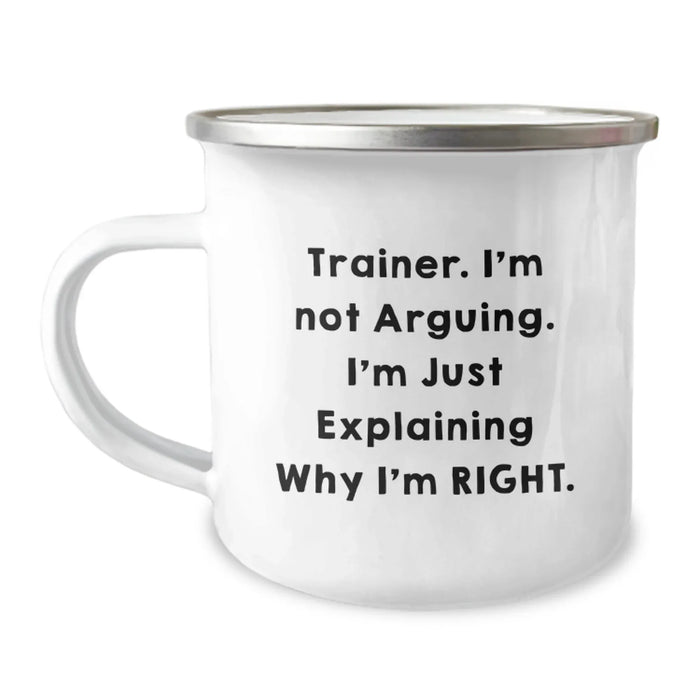 Funny Trainer Gifts from Men, Valentine's Unique Gifts for Trainers, Camping Mug - Image 1