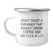 Funny Manager Gifts for Men, Christmas Unique Presents from Coworkers - Camping Mug, 'Don't Trust A Manager That Doesn't Drink Coffee And Say F--k A Lot' - Image 1