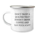 Funny Quilter Gifts for Camping Mugs, Christmas Unique Presents from Friends to Men, Women Quilter Lovers, Stainless Steel Enamel Finish - Image 1