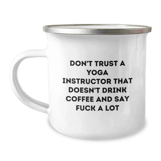 Funny Yoga Instructor Gifts from Men to Yoga Instructors, Unique Camping Mug for Yoga Lovers on Christmas Unique Gifts - Image 1