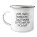 Funny Trucker Gifts for Valentine's, Don't Trust A Trucker That Doesn't Drink Coffee And Say F Words, Unique Camping Mug for Trucker Men, Gifts from Family to Lovers - Image 1