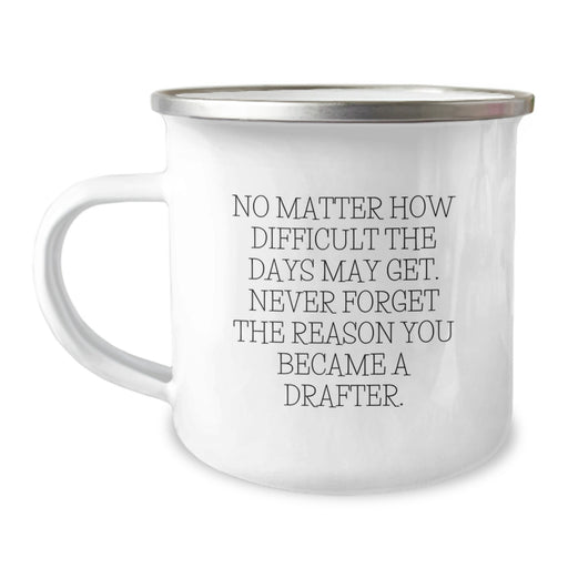 Funny Drafter Gifts for Men - Inscription 'No Matter How Difficult The Days May Get. Never Forget The Reason You Became A Drafter.' - Christmas Unique Gifts from Friends to Family - Image 1