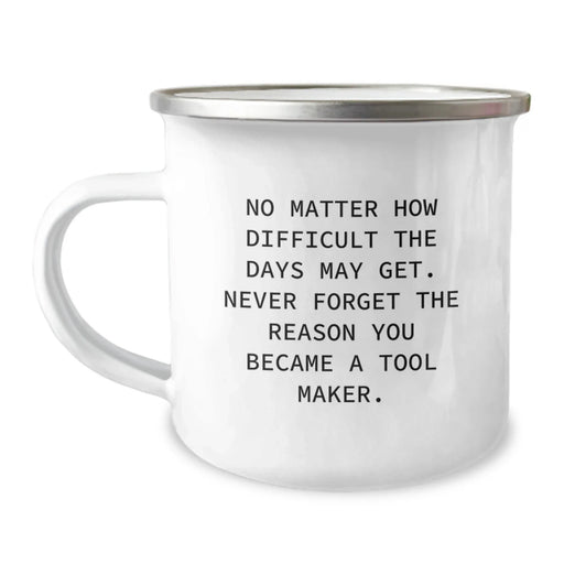 Funny Inspirational Tool Maker Camping Mug Gifts from Friends - Never Forget Reason You Became Tool Maker, Funny Gift for Tool Maker, Unique Christmas Unique Gifts for Tool Makers - Image 1