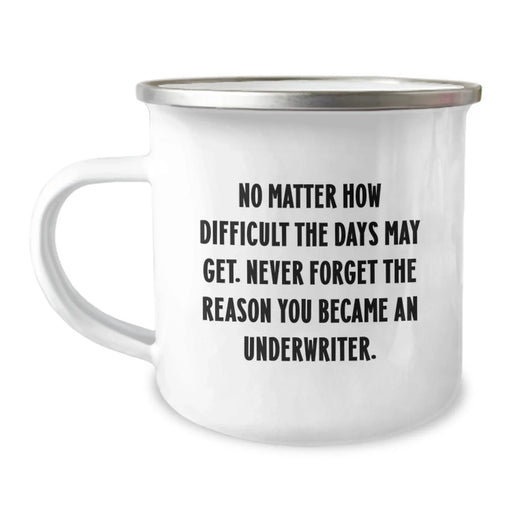 Funny Underwriter Gifts, Underwriter Birthday Unique Gifts, Underwriter Camping Mug - Gifts from Friends for Underwriter - Image 1