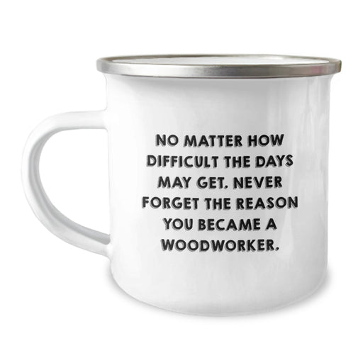 Woodworker Camping Mug - Funny Motivational Gift for Him from Friends - Image 1