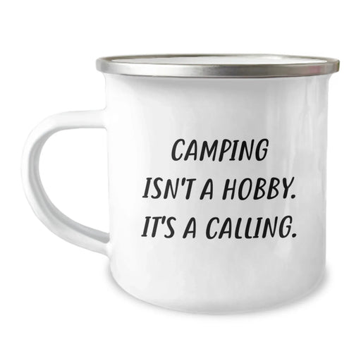 Camping Enthusiast Gifts from Men to Friends, Funny Camping Mug 'Camping Isn't A Hobby. It's A Calling.' for Christmas Unique Gifts - Image 1
