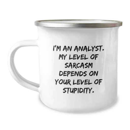 Funny Analyst Gifts for Men Women Friends Family Christmas Unique Mugs - 'I'm An Analyst. My Level Of Sarcasm Depends On Your Level Of Stupidity.' Gifts from Friends, Family, Coworkers - Image 1