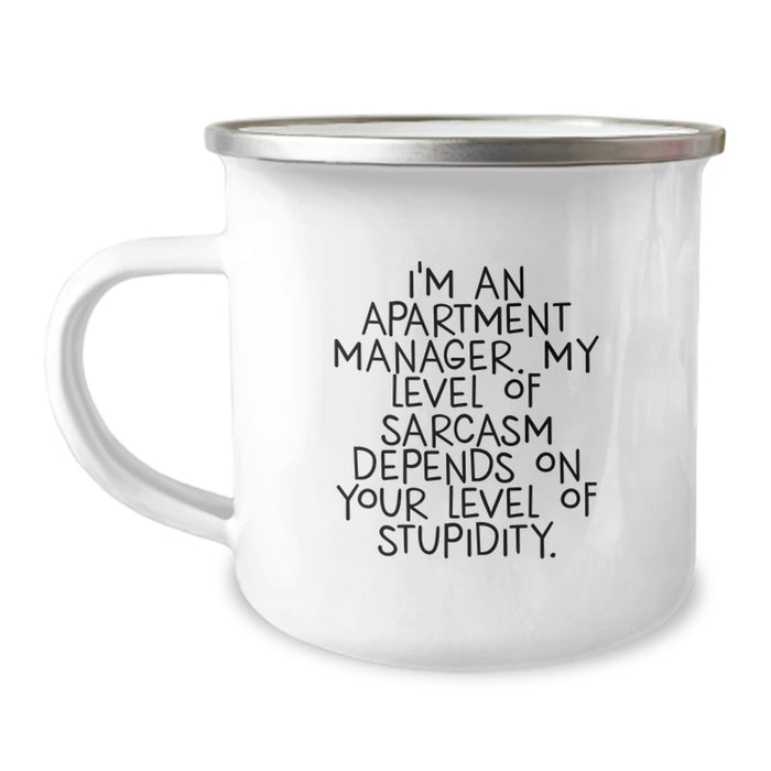 Funny Apartment Manager Dad Gifts for Men Unique Camping Mug on Father's Day - Image 1