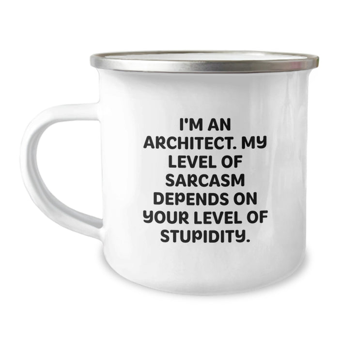 Funny Architect Gifts for Dad, Unique Father's Day Camping Mug with Sarcasm Quote, Great Gift for Architect Men - Image 1