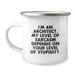 Funny Sarcasm Gifts for Architects - Unique Camping Mug for Dad - I'm An Architect. - Image 1