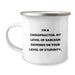Funny Chiropractor Gifts from Men for Dad's Father's Day Unique Camping Mug - I'm A Chiropractor. My Level Of Sarcasm Depends On Your Level Of Stupidity. - Image 1