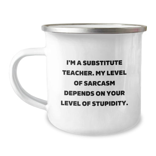 Funny Substitute Teacher Gifts for Her - I'm A Substitute Teacher Gifts from Mom, Camping Mug for Sub Teachers, Mother's Day Unique Gifts for Substitute Teachers, Cute Sarcasm - Image 1