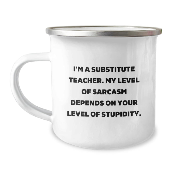 Funny Substitute Teacher Gifts for Her - I'm A Substitute Teacher Gifts from Mom, Camping Mug for Sub Teachers, Mother's Day Unique Gifts for Substitute Teachers, Cute Sarcasm - Image 1