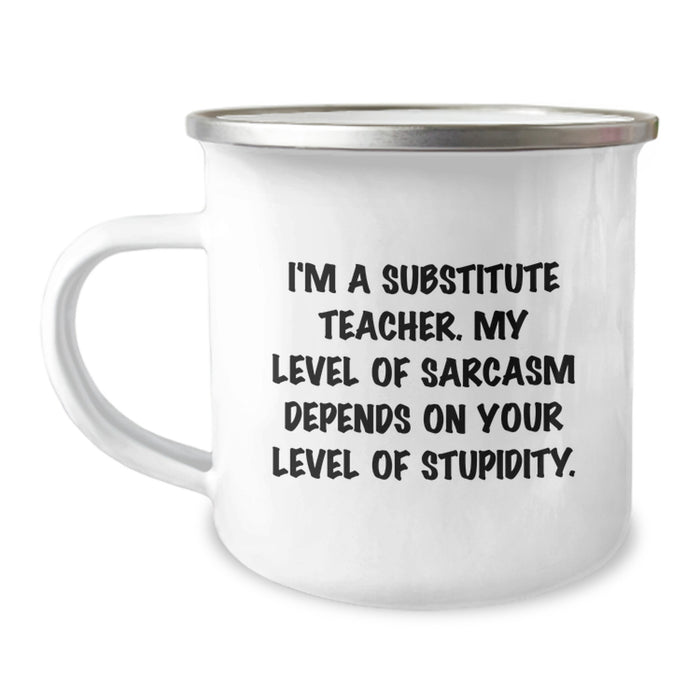 Funny Substitute Teacher Gifts from Friends and Family for Men and Women, Camping Mug, Mother's Day Unique - Image 1