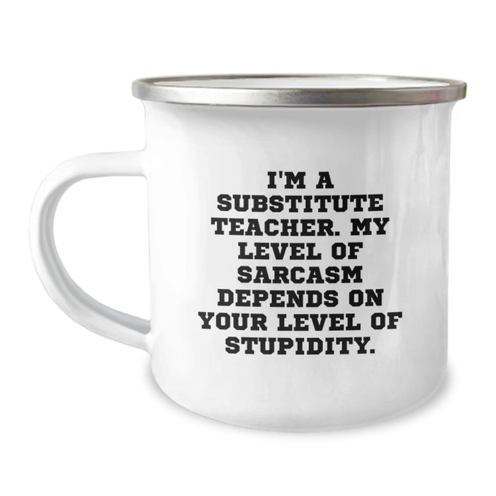 Funny Substitute Teacher Gifts from Friends - Sassy Substitute Teacher Mug for Coffee Lovers - Mother's Day Unique Gifts for Substitute Teacher - Image 1