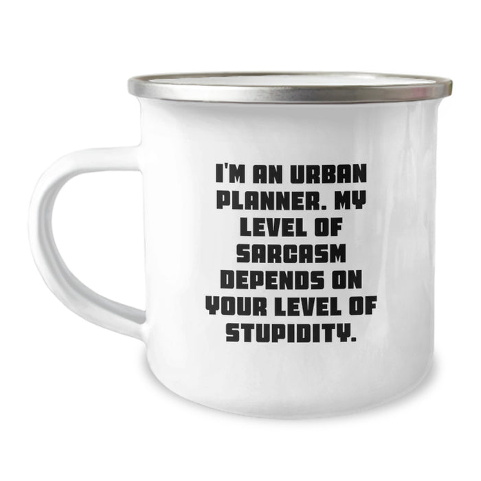 Funny Urban Planner Gifts for Mom's Mother's Day, Camping Mug, I'm An Urban Planner Sarcasm Level Gift for Women, Gifts from Family to Urban Planner Friends, Unique Presents for Urban Planner Women - Image 1