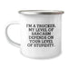 Funny Trucker Gifts for Him - 'I'm A Trucker My Sarcasm Depends On Your Stupidity' Camping Mug, Perfect Unique Christmas Unique Gifts from Men to Family - Image 1
