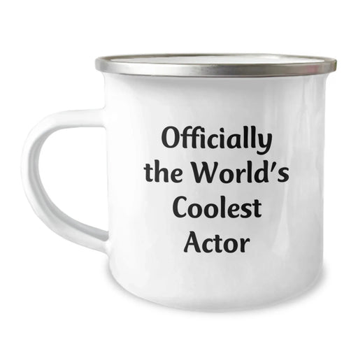 Funny Actor Gifts for Men, Actor Camping Mug, Officially The World's Coolest Actor Quote, Christmas Unique Gifts from Family - Image 1