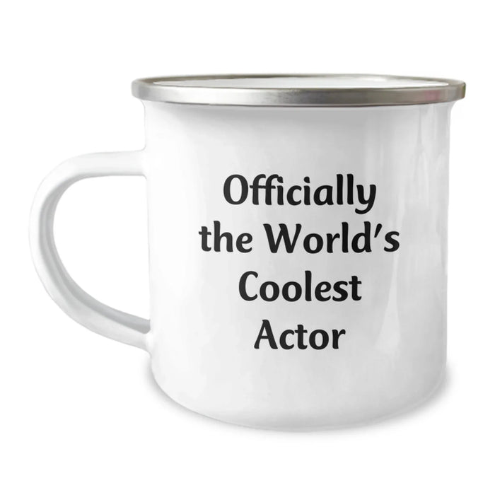Funny Actor Gifts for Men, Actor Camping Mug, Officially The World's Coolest Actor Quote, Christmas Unique Gifts from Family - Image 1