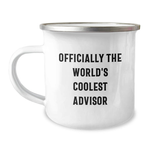Funny Advisor Gifts from Men, Officially The World's Coolest Advisor Camping Mug for Father's Day Unique Gifts - Image 1