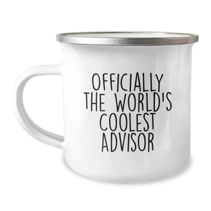 Gifts for the Advisor - World's Coolest Advisor Funny Quote Camping Mug - Ideal Gift for Dad on Father's Day Unique Gifts from Men - Image 1