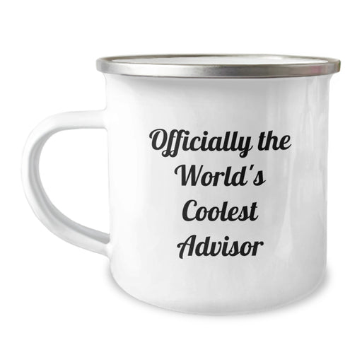 Funny Advisor Gifts from Men for Dad on Father's Day Unique Camping Mugs Officially The World's Coolest Advisor - Image 1