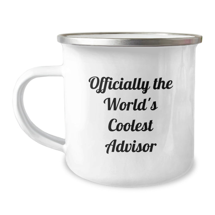 Funny Advisor Gifts from Men for Dad on Father's Day Unique Camping Mugs Officially The World's Coolest Advisor - Image 1
