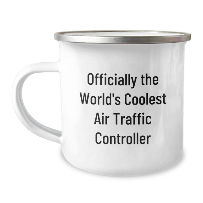 Funny Air Traffic Controller Gifts for Dad, Officially The World's Coolest Air Traffic Controller Inspired Camping Mug for Air Traffic Controller, Great Dad Gifts, Father's Day Unique - Image 1