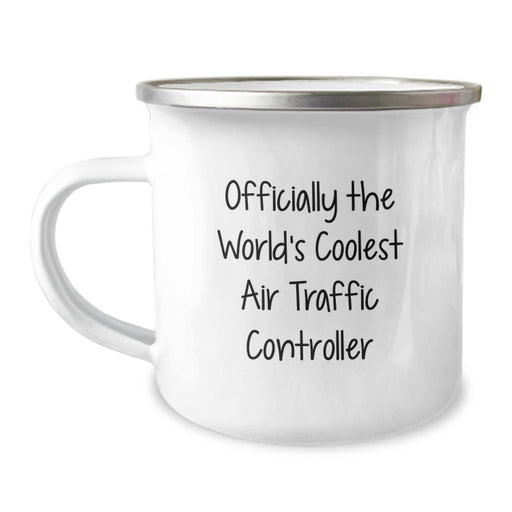 Funny Air Traffic Controller Gifts for Him, Officially The World's Coolest Air Traffic Controller, Camping Mug for Father's Day Unique Gifts from Men - Image 1