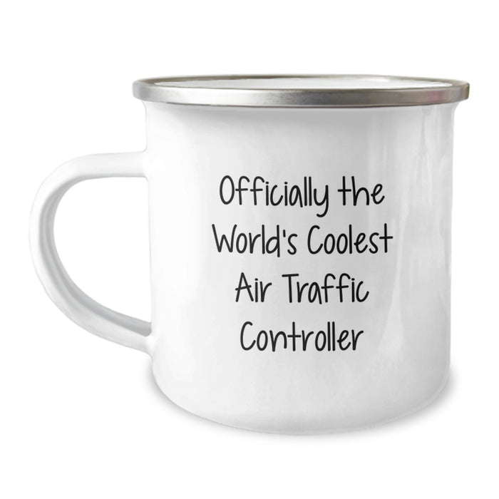 Funny Air Traffic Controller Gifts for Him, Officially The World's Coolest Air Traffic Controller, Camping Mug for Father's Day Unique Gifts from Men - Image 1