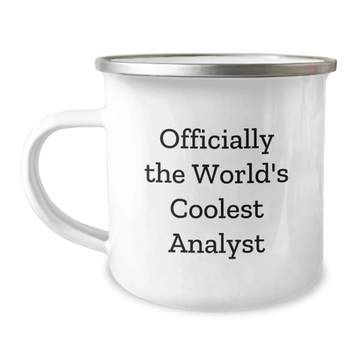 Funny Analyst Gifts, The World's Coolest Analyst, Camping Mug for Birthday Unique Gifts from Friends to Best Analyst Men, Men Analyst Gifts for Birthday Unique - Image 1