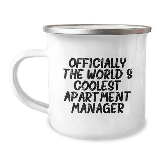 Funny Quote Gifts for Apartment Manager, Unique Camping Mug, Father's Day Unique Gifts from Friends - Image 1