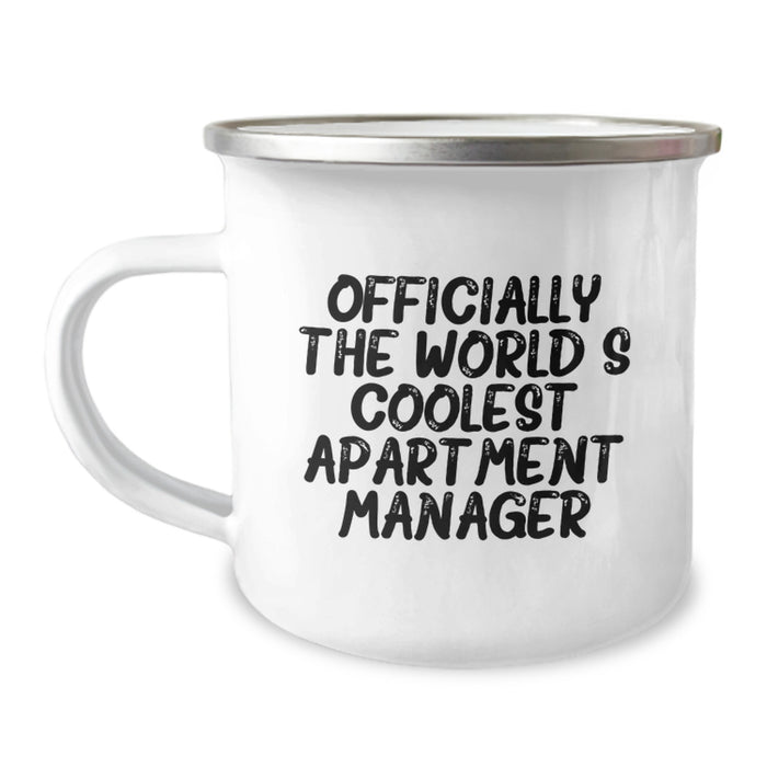 Funny Quote Gifts for Apartment Manager, Unique Camping Mug, Father's Day Unique Gifts from Friends - Image 1